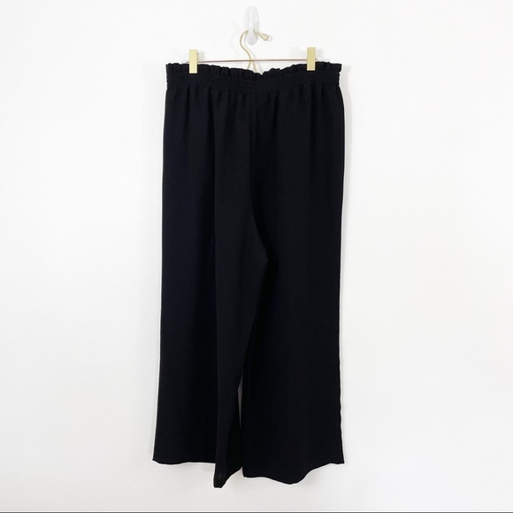 ZARA Wide Leg Crop Paper Bag Waist Pants Size L - Picture 6 of 10